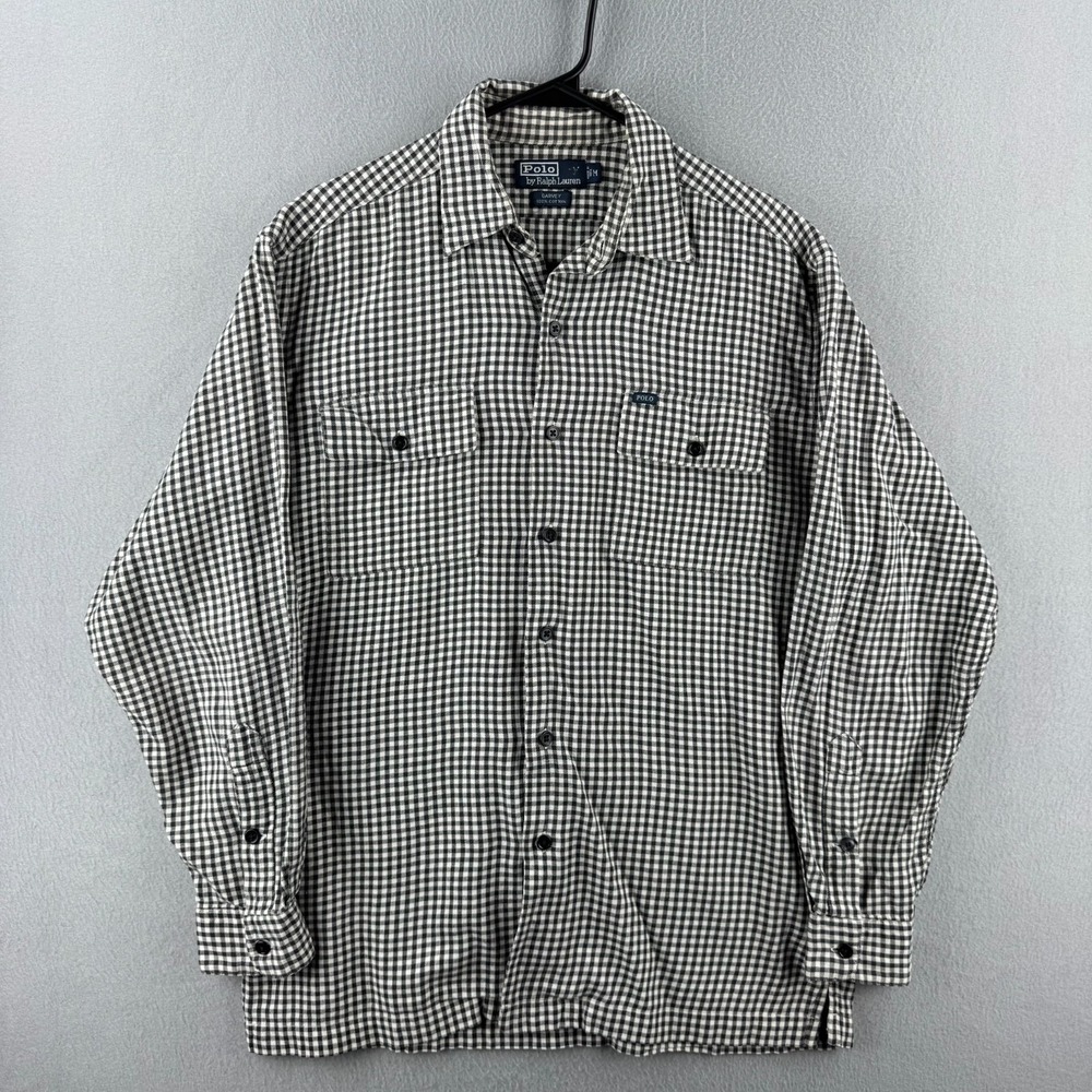 Polo Ralph LAuren Shirt Mens Medium‎ Flowy Lightweight Soft Cotton Button Up